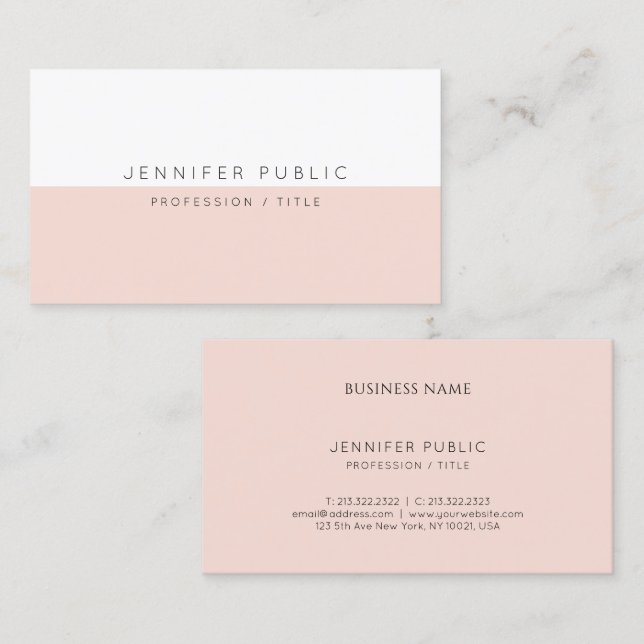 Professional Elegant  Modern Minimalist Template Business Card (Front/Back)