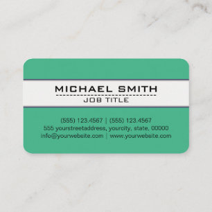Professional Elegant Modern Mint Minimalist Business Card