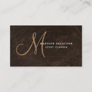 Professional Elegant Modern Monogram Black & White Business Card