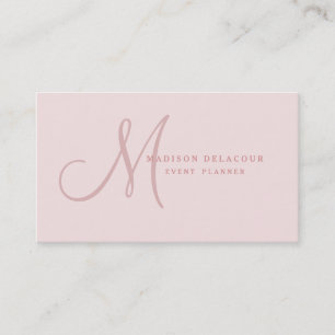 Professional Elegant Modern Monogram Black & White Business Card