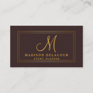 Professional Elegant Modern Monogram  Business Card