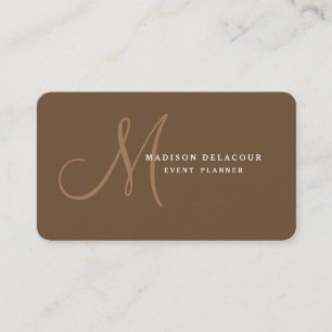 Professional Elegant Modern Monogram Business Card