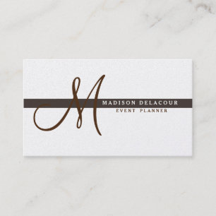 Professional Elegant Modern Monogram  Business Card