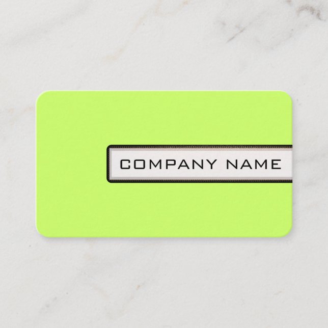 Professional Elegant Modern Moon Green Minimalist Business Card (Front)