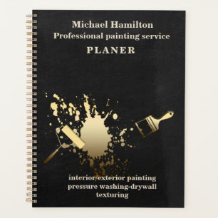Professional elegant modern painting service busin planner