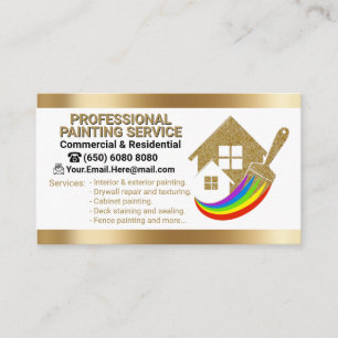 Professional elegant modern painting service business card