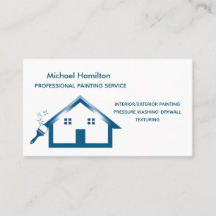Professional elegant modern painting service business card