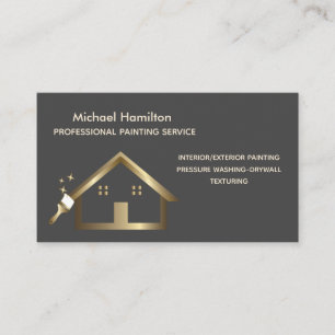 Professional elegant modern painting service business card