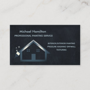 Professional elegant modern painting service business card