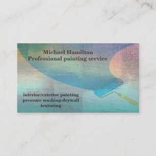 Professional elegant modern painting service business card