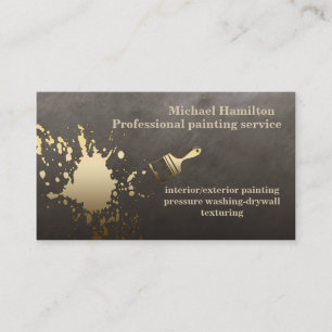 Professional elegant modern painting service business card
