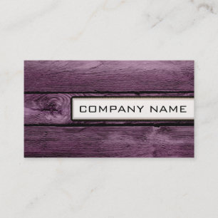 Professional Elegant Modern Purple Wood Look Business Card