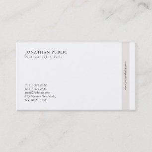Professional Elegant Modern Simple Plain Business Card