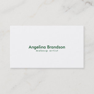 Professional Elegant Modern Simple Plain White Business Card