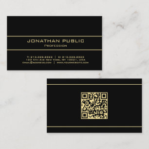 Professional Elegant Modern Template Black & Gold Business Card