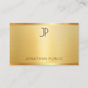 Professional Elegant Modern Template Faux Gold Business Card