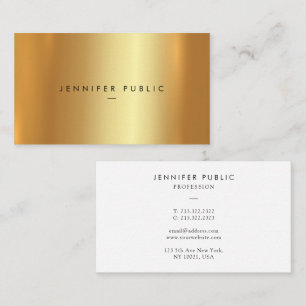 Professional Elegant Modern Template Faux Gold Business Card