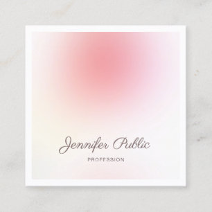 Professional Elegant Modern Trendy Creative Plain Square Business Card