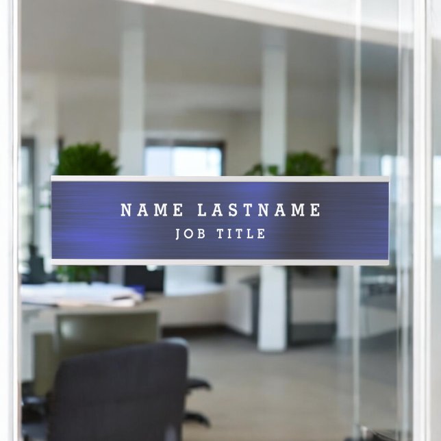 Professional Elegant Navy Blue Desk Door Sign (Creator Uploaded)