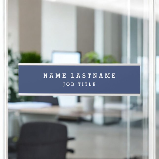 Professional Elegant Navy Blue Desk Door Sign (Creator Uploaded)