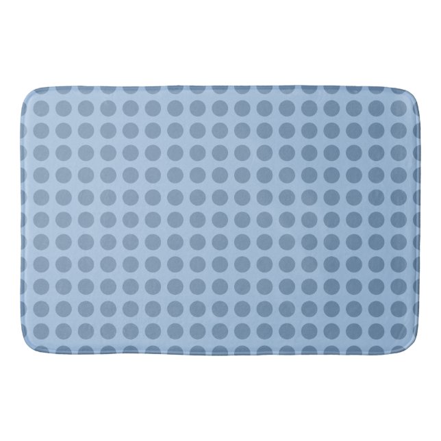 Professional elegant pastel blue solid colour bath mat (Front)