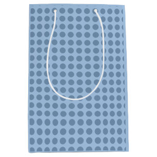Professional elegant pastel blue solid colour medium gift bag