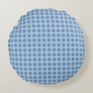 Professional elegant pastel blue solid colour round cushion