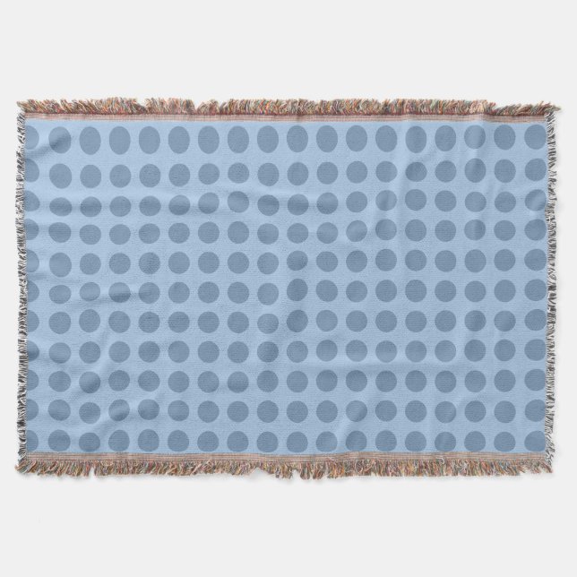 Professional elegant pastel blue solid colour throw blanket (Front)