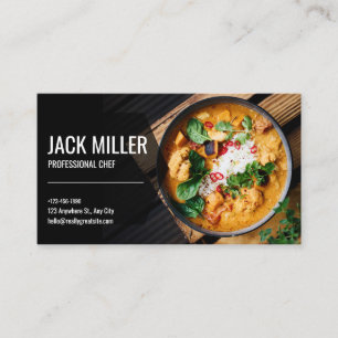 Professional Elegant Personal Chef Catering Business Card