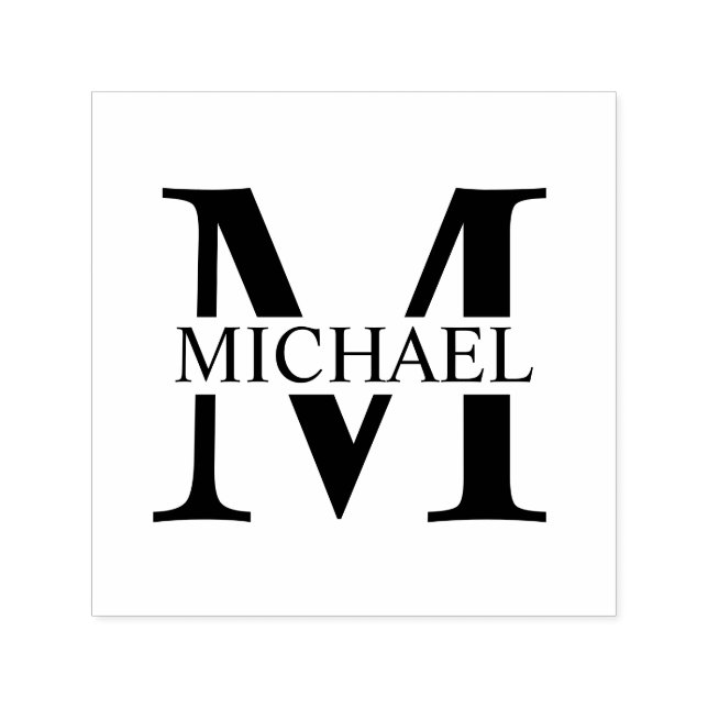 Professional Elegant Personalised Monogram Self-inking Stamp (Design)
