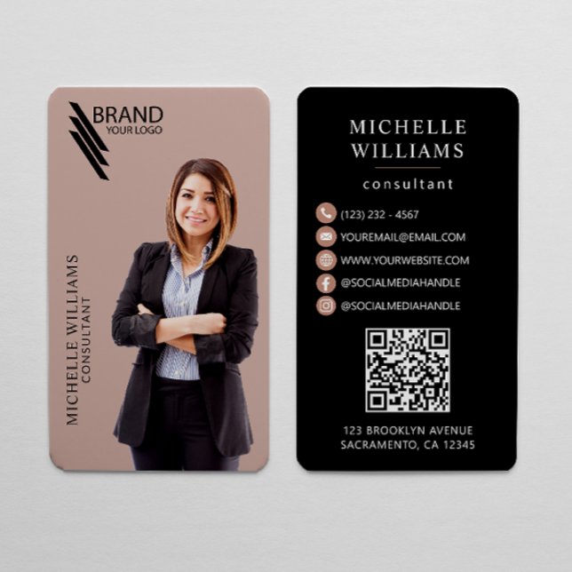 Professional Elegant Photo And Logo  Business Card (Creator Uploaded)
