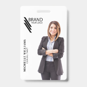Professional Elegant Photo And Logo  ID Badge