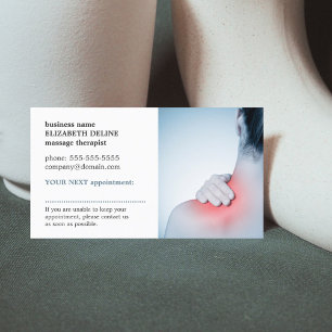 Professional Elegant Photo Massage AppointmentCard Appointment Card