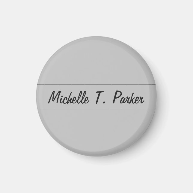 Professional elegant plain minimalist calligraphy magnet (Front)
