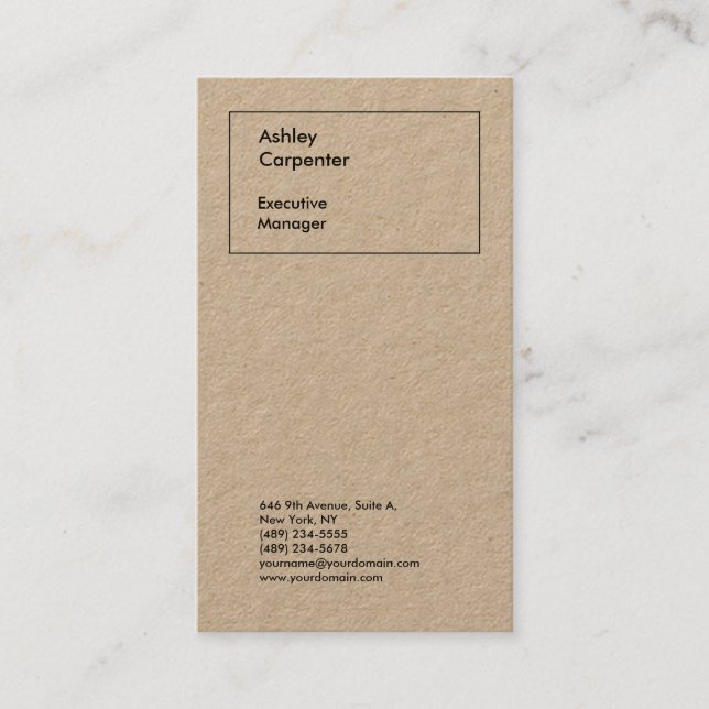Professional elegant plain minimalist modern business card (Front)