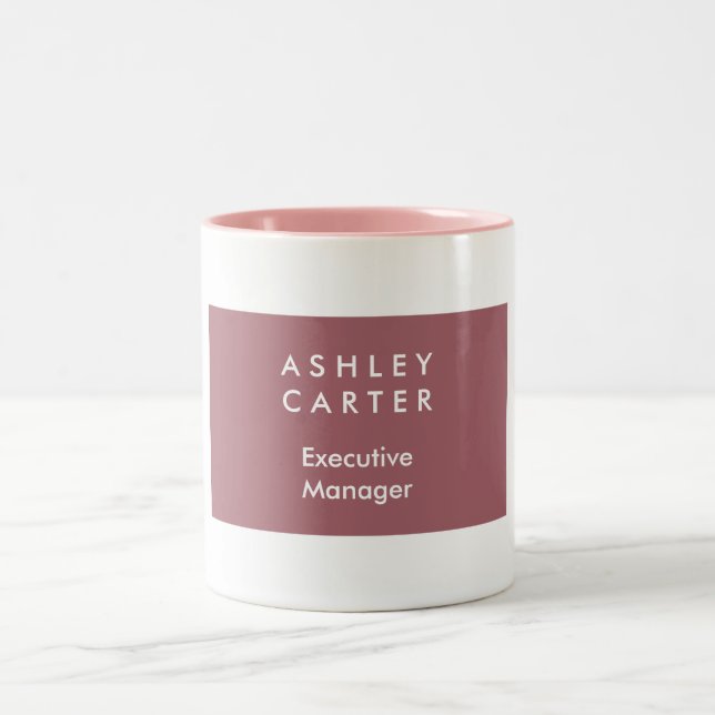 Professional elegant plain minimalist modern Two-Tone coffee mug (Center)