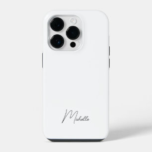 Professional Elegant Plain Minimalist Script iPhone 14 Pro Case