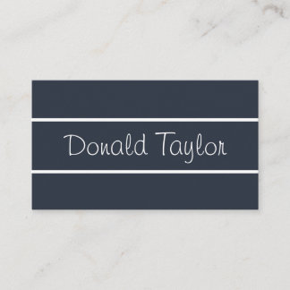Professional Elegant Plain Simple Modern Blue Busi Business Card