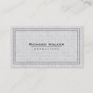 Professional Elegant Plain White Square Boarder Business Card