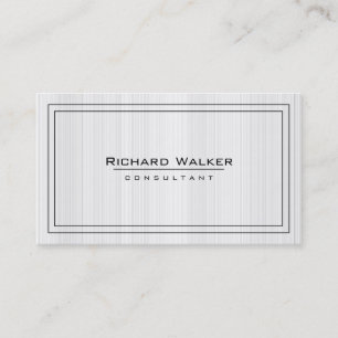 Professional Elegant Plain White wood Boarder Business Card