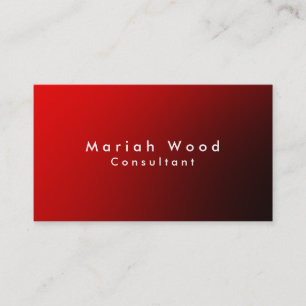 Professional Elegant Red Black Minimalist Modern Business Card