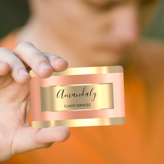 Professional Elegant Rose Gold CONSULTING Blogger Business Card (Professional Elegant Rose Gold CONSULTING Blogger Business Card)