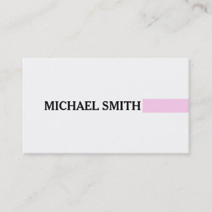 Professional Elegant Shampoo Modern Plain White Business Card