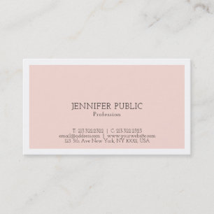 Professional Elegant Simple Design Blush Pink Business Card