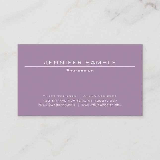 Professional Elegant Simple Design Modern Luxury Business Card (Front)