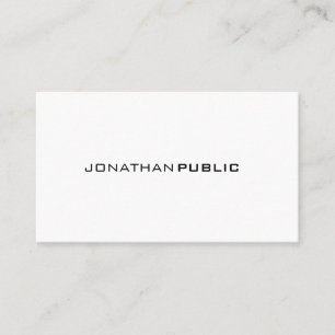 Professional Elegant Simple Design Modern Plain Business Card