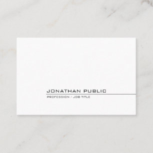 Professional Elegant Simple Design Modern Plain Business Card