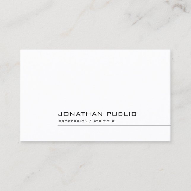 Professional Elegant Simple Design Template Modern Business Card (Front)