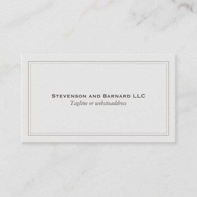 Professional Elegant Simple Plain Light Beige Business Card (Front)