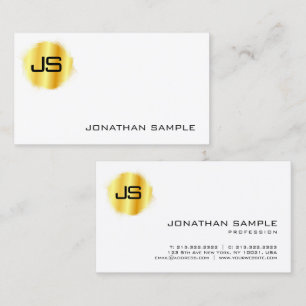 Professional Elegant Simple Template Gold Modern B Business Card